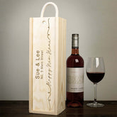 Personalised New Home Wooden Wine Box By KreateSquare Customise with Any Name and Street Name Ideal Gift for Housewarming